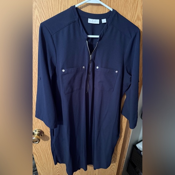 New York & Company Blue Shirtdress - Picture 5 of 8